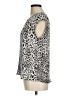 Joie Animal Print Tan Silver Short Sleeve Top Size M - photo 5