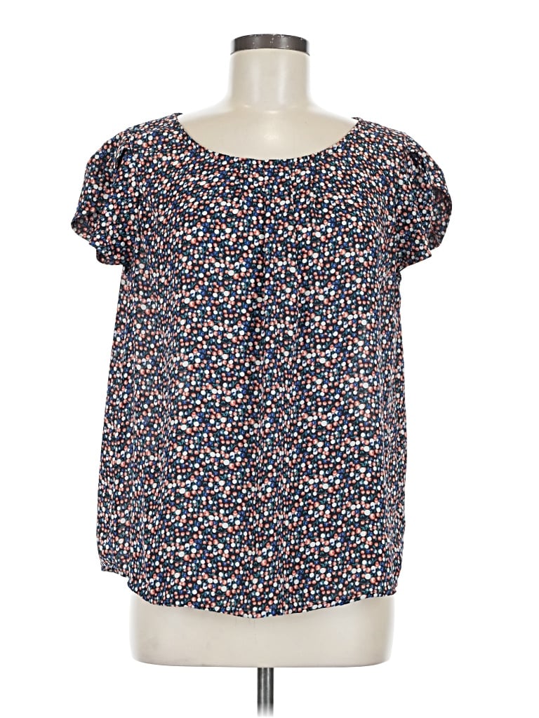 Pre-owned Papermoon Short Sleeve Blouse In Blue