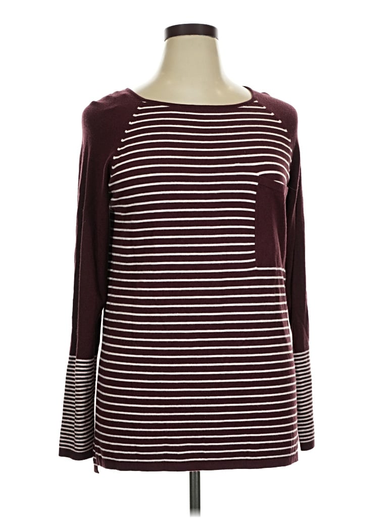 Pre-owned Pink Clover Pullover Sweater In Burgundy