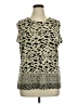 Rafael 100% Polyester Animal Print Gold Sleeveless Blouse Size XL - photo 1