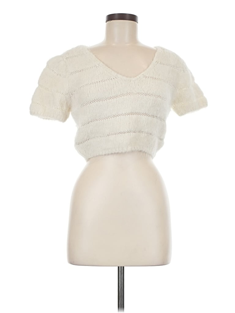 Pre-owned Frame Wool Cardigan Sweater In Ivory