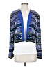 Niteline 100% Silk Print Blue Silk Blazer Size S - photo 1