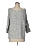 Lou & Grey Metallic Silver Pullover Sweater Size L - photo 1