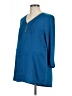 Full Moon Maternity 100% Polyester Blue 3/4 Sleeve Blouse Size L - photo 1
