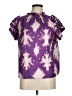 Ulla Johnson 100% Silk Purple Short Sleeve Silk Top Size 6 - photo 1