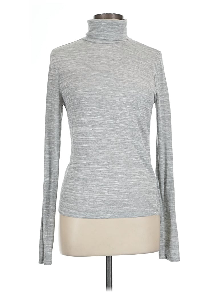 Pre-owned Universal Thread Long Sleeve Top Gray Turtleneck Tops