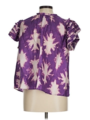 Ulla Johnson Short Sleeve Silk Top (view 2)