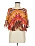Love, Fire 100% Polyester Orange Short Sleeve Blouse Size M - photo 1
