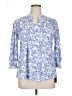 Assorted Brands Floral Blue 3/4 Sleeve Blouse Size XL - photo 1