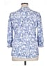 Assorted Brands Floral Blue 3/4 Sleeve Blouse Size XL - photo 2