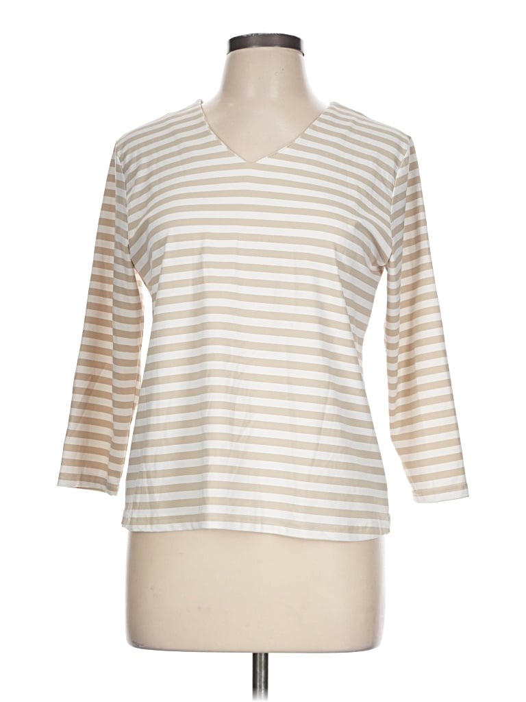 Pre-owned Lulu-b 3/4 Sleeve T-shirt In Ivory