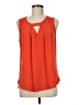 Pleione 100% Polyester Orange Sleeveless Blouse Size M - photo 1