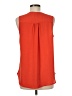 Pleione 100% Polyester Orange Sleeveless Blouse Size M - photo 2