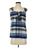 Banana Republic 100% Polyester Plaid Blue Sleeveless Blouse Size XS (toddler) - photo 1