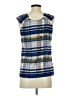 Banana Republic 100% Polyester Plaid Blue Sleeveless Blouse Size XS (toddler) - photo 2