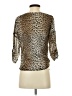 Dolled Up Animal Print Tan Brown 3/4 Sleeve Blouse Size S - photo 2