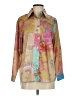Unbranded 100% Polyester Print Tan 3/4 Sleeve Blouse Size S - photo 1