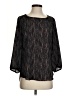 Fortune + Ivy 100% Polyester Black 3/4 Sleeve Blouse Size S - photo 1
