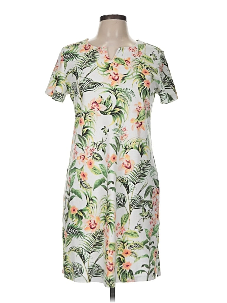 Pre-owned Karen Scott Sport Casual Dress In Green