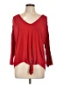 Bordeaux Red 3/4 Sleeve Top Size L - photo 1
