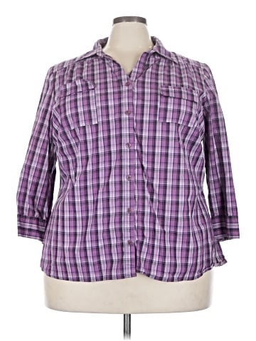 St. John's Bay 3/4 Sleeve Button-Down Shirt (view 1)
