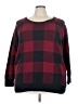 Torrid Plaid Burgundy Pullover Sweater Size 4X Plus (4) - photo 1