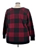 Torrid Plaid Burgundy Pullover Sweater Size 4X Plus (4) - photo 2