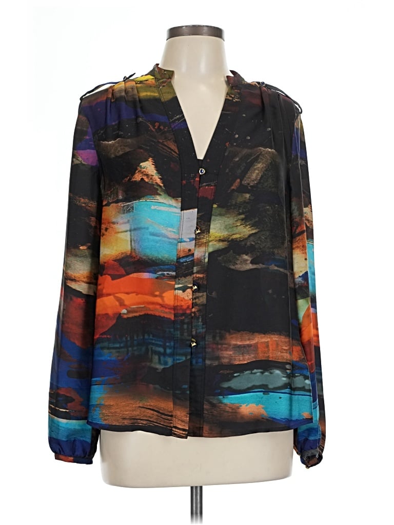 Pre-owned Ted Baker Long Sleeve Blouse In Black