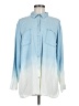 J.Jill 100% Lyocell Color Block Blue Long Sleeve Button-Down Shirt Size M - photo 1
