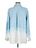 J.Jill 100% Lyocell Color Block Blue Long Sleeve Button-Down Shirt Size M - photo 2
