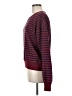Evereve Stripes Burgundy Pullover Sweater Size M - photo 5