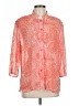 Unbranded Paisley Orange 3/4 Sleeve Blouse Size L (estimated) - photo 1