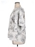 Bobeau Floral Silver Short Sleeve Blouse Size XL - photo 5