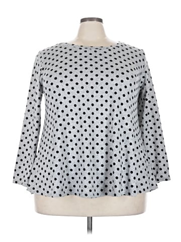 Green Envelope 3/4 Sleeve Top (view 1)
