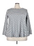 Green Envelope Polka Dots Gray 3/4 Sleeve Top Size 3X - photo 1