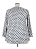 Green Envelope Polka Dots Gray 3/4 Sleeve Top Size 3X - photo 2