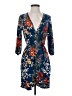Forever 21 Floral Blue Casual Dress Size S - photo 1