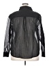 Maurices 100% Polyester Stripes Black Long Sleeve Blouse Size XXL - photo 2