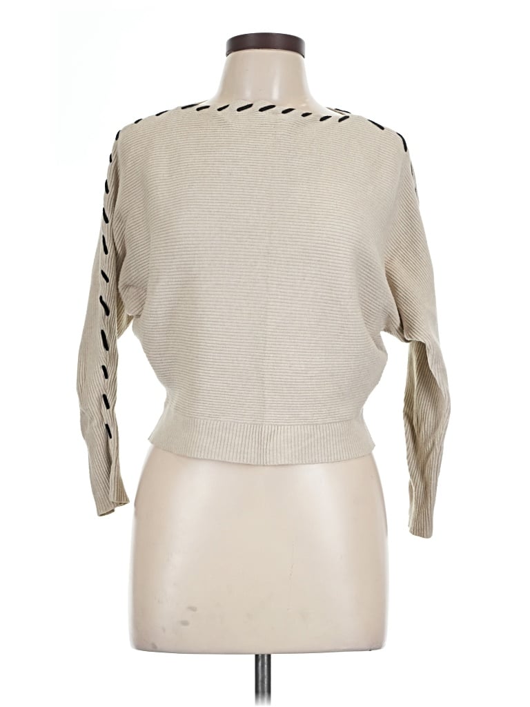 Pre-owned M Magaschoni Pullover Sweater In Ivory