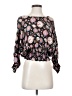 1.State 100% Rayon Paisley Multi Color Black 3/4 Sleeve Blouse Size XS - photo 1