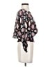 1.State 100% Rayon Paisley Multi Color Black 3/4 Sleeve Blouse Size XS - photo 4