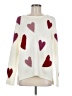 Coldwater Creek 100% Acrylic Hearts Ivory Pullover Sweater Size M - photo 1