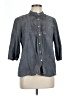 Unbranded Gray 3/4 Sleeve Button-Down Shirt Size L (estimated) - photo 1