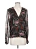 A.L.C. Black Long Sleeve Silk Top Size 2 - photo 1