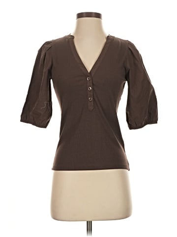 Madewell Puff-Sleeve Henley Knit Top (view 1)
