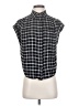 Japna Black Sleeveless Button-Down Shirt Size S - photo 1
