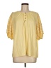 Ann Taylor 100% Polyester Yellow 3/4 Sleeve Blouse Size M - photo 1