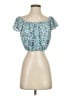 Walker & Wade 100% Rayon Teal Short Sleeve Blouse Size S - photo 1