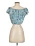 Walker & Wade 100% Rayon Teal Short Sleeve Blouse Size S - photo 2