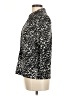 Alfani Animal Print Black 3/4 Sleeve Button-Down Shirt Size M (petite) - photo 5
